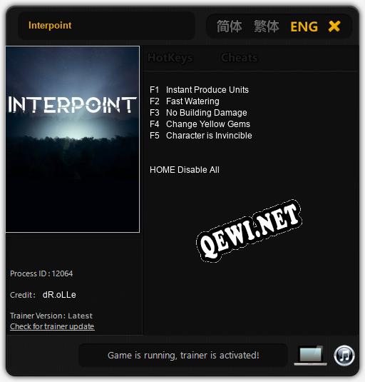 Трейнер для Interpoint [v1.0.3]