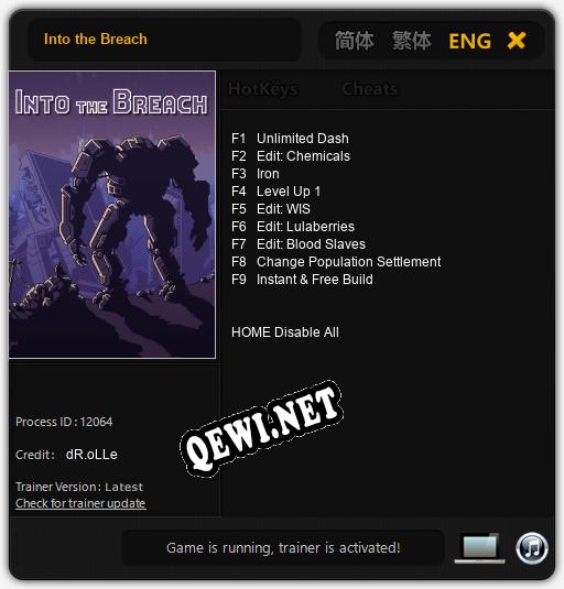 Into the Breach: Трейнер +9 [v1.7]