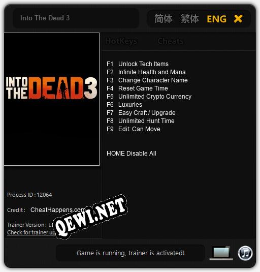 Into The Dead 3: Трейнер +9 [v1.5]