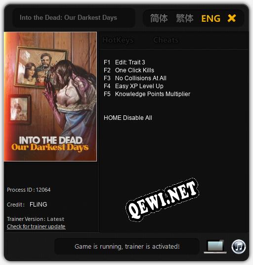Into the Dead: Our Darkest Days: Трейнер +5 [v1.2]