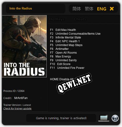 Into the Radius: Трейнер +11 [v1.3]