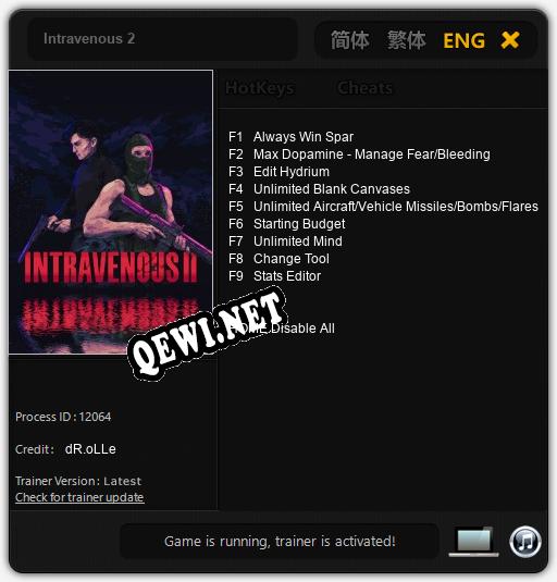 Трейнер для Intravenous 2 [v1.0.4]