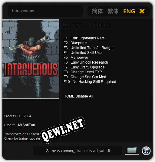 Трейнер для Intravenous [v1.0.7]