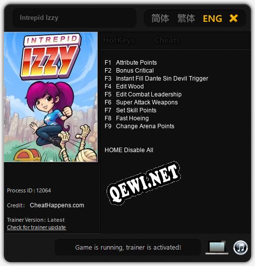 Intrepid Izzy: Читы, Трейнер +9 [CheatHappens.com]