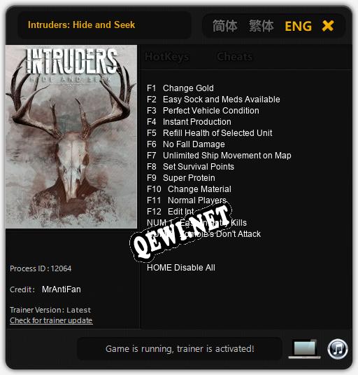 Intruders: Hide and Seek: ТРЕЙНЕР И ЧИТЫ (V1.0.16)