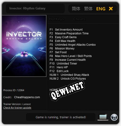 Invector: Rhythm Galaxy: Трейнер +14 [v1.1]