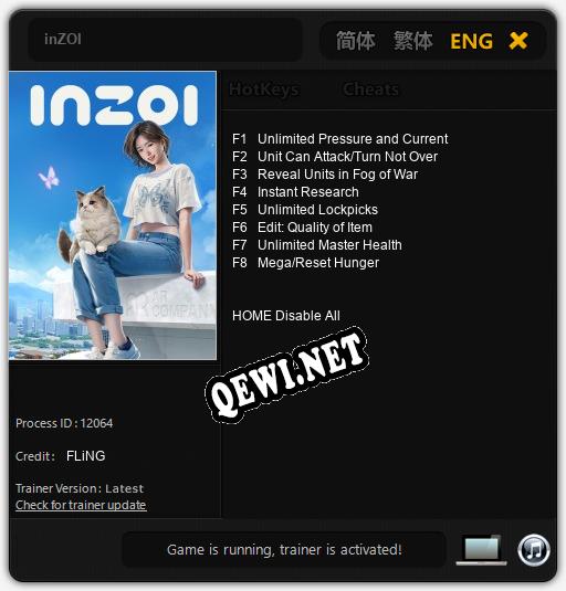 inZOI: Трейнер +8 [v1.8]