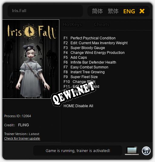 Iris.Fall: Читы, Трейнер +12 [FLiNG]