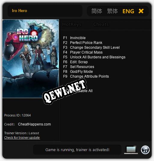 Iro Hero: ТРЕЙНЕР И ЧИТЫ (V1.0.45)