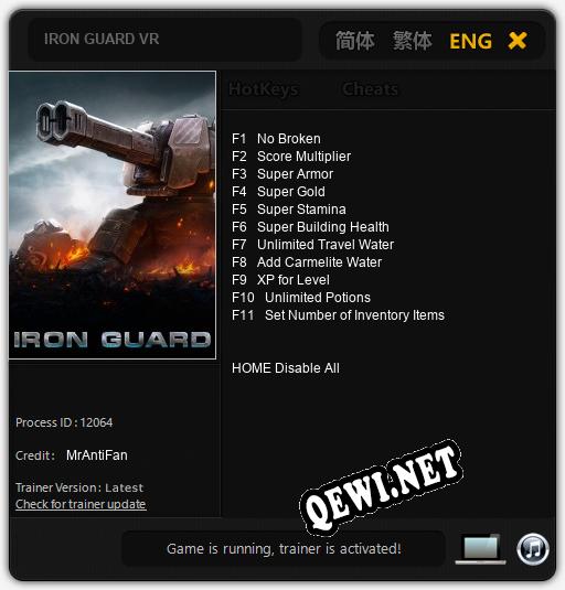 IRON GUARD VR: Читы, Трейнер +11 [MrAntiFan]