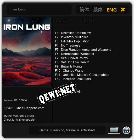 Трейнер для Iron Lung [v1.0.6]