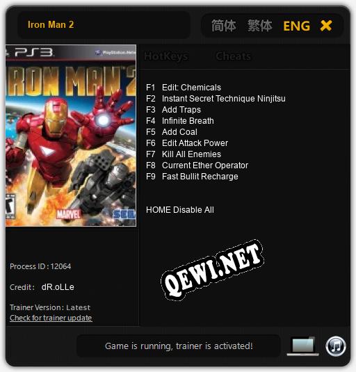 Iron Man 2: Читы, Трейнер +9 [dR.oLLe]