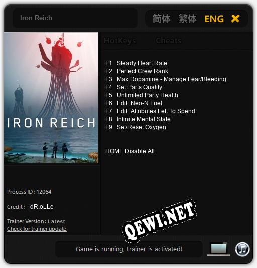 Iron Reich: Трейнер +9 [v1.9]