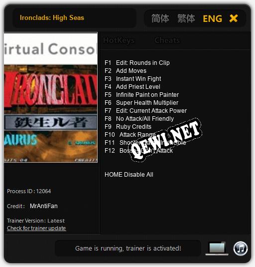 Ironclads: High Seas: Трейнер +12 [v1.9]
