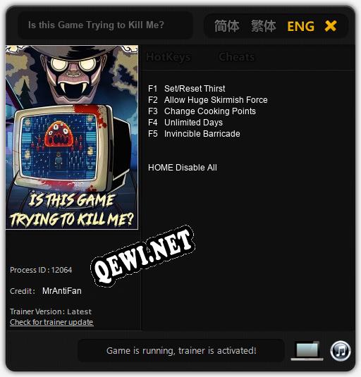 Is this Game Trying to Kill Me?: Читы, Трейнер +5 [MrAntiFan]