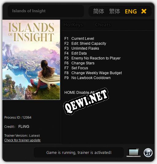 Islands of Insight: Трейнер +9 [v1.2]