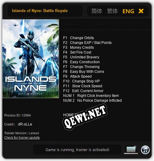 Трейнер для Islands of Nyne: Battle Royale [v1.0.6]