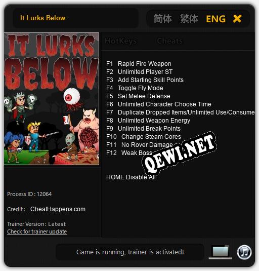 It Lurks Below: ТРЕЙНЕР И ЧИТЫ (V1.0.20)
