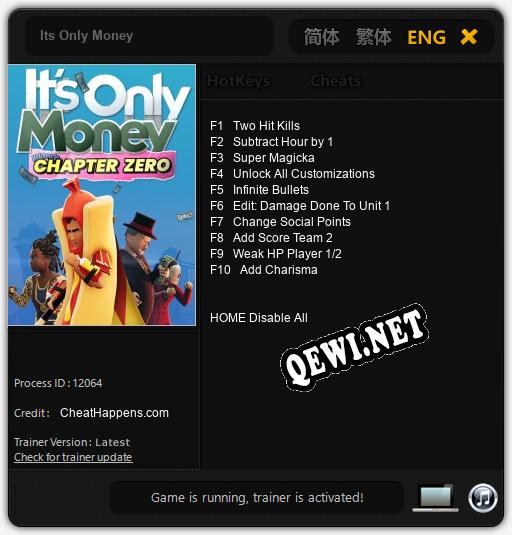 Трейнер для Its Only Money [v1.0.4]