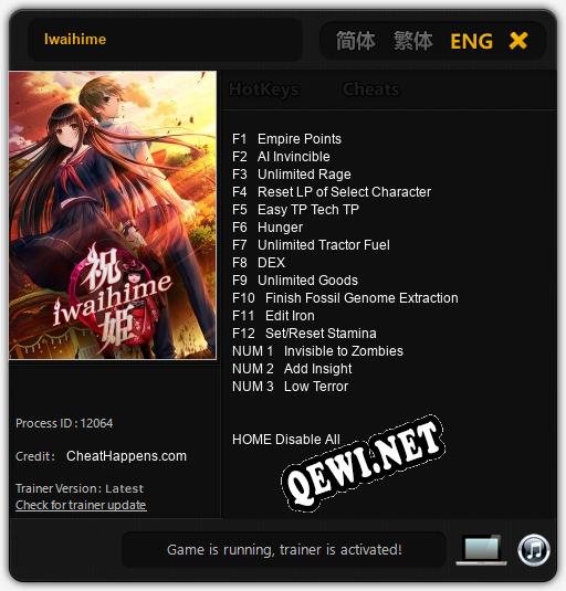 Iwaihime: Трейнер +15 [v1.3]