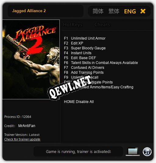 Jagged Alliance 2: Трейнер +11 [v1.4]