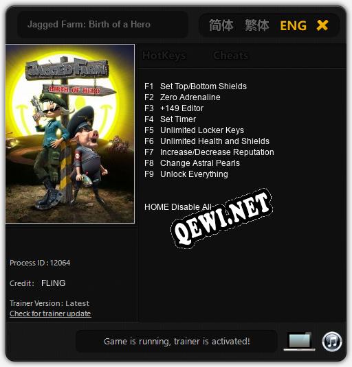 Jagged Farm: Birth of a Hero: ТРЕЙНЕР И ЧИТЫ (V1.0.28)