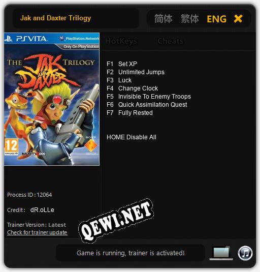 Трейнер для Jak and Daxter Trilogy [v1.0.5]