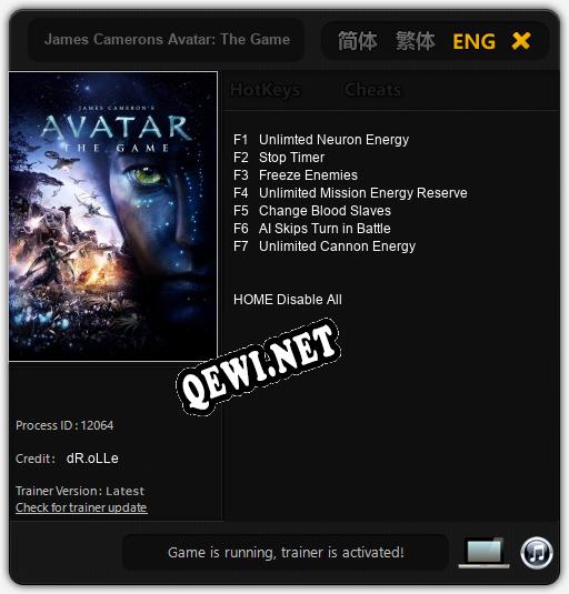 James Camerons Avatar: The Game: Трейнер +7 [v1.8]