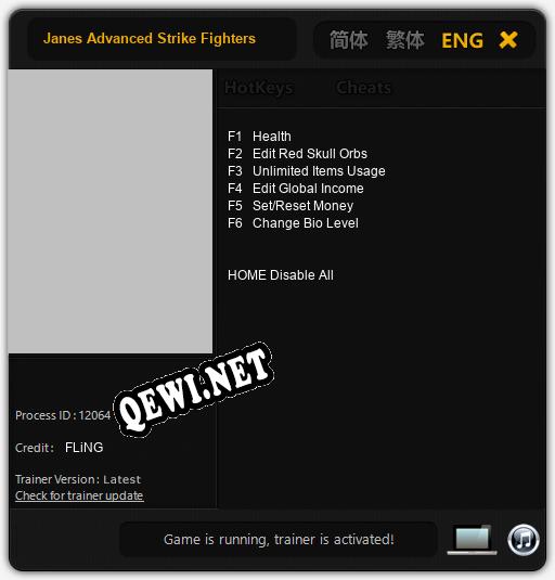 Трейнер для Janes Advanced Strike Fighters [v1.0.6]
