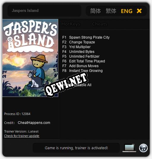 Jaspers Island: ТРЕЙНЕР И ЧИТЫ (V1.0.60)