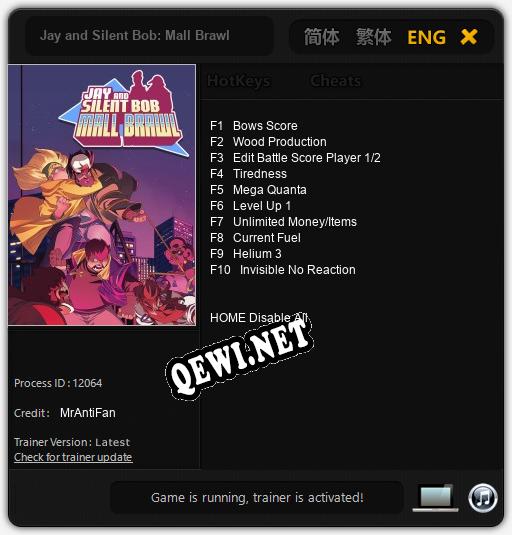 Трейнер для Jay and Silent Bob: Mall Brawl [v1.0.5]
