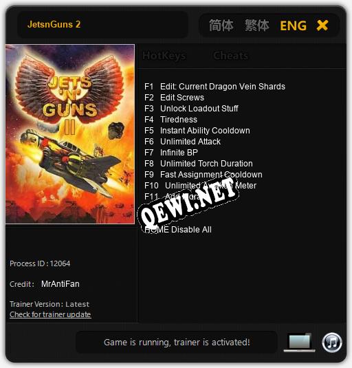 JetsnGuns 2: Читы, Трейнер +11 [MrAntiFan]