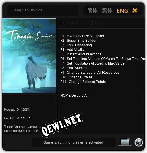 Jianghu Survivor: Трейнер +11 [v1.3]