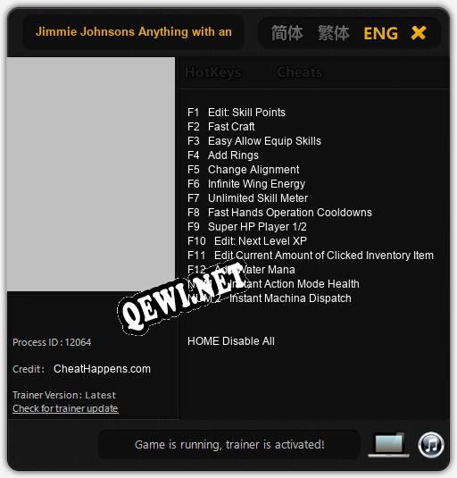 Трейнер для Jimmie Johnsons Anything with an Engine [v1.0.4]