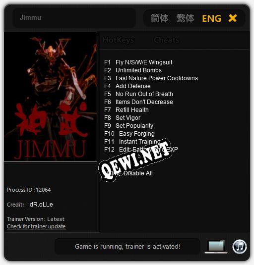 Jimmu: ТРЕЙНЕР И ЧИТЫ (V1.0.80)