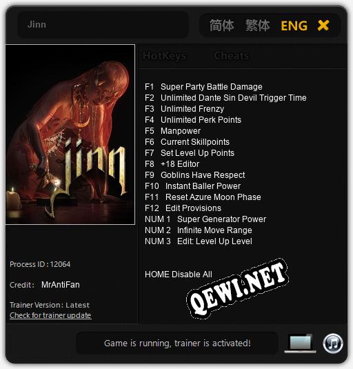 Jinn: Трейнер +15 [v1.2]