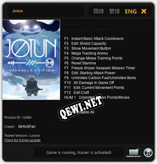 Jotun: ТРЕЙНЕР И ЧИТЫ (V1.0.42)