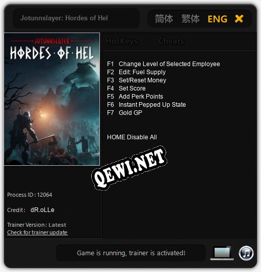 Jotunnslayer: Hordes of Hel: Трейнер +7 [v1.5]