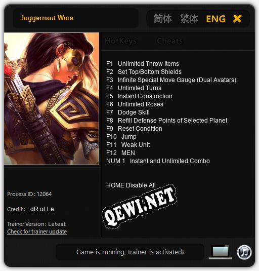 Juggernaut Wars: Трейнер +15 [v1.3]