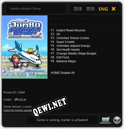 Jumbo Airport Story: Читы, Трейнер +9 [dR.oLLe]