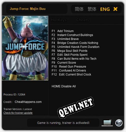 Трейнер для Jump Force: Majin Buu [v1.0.5]