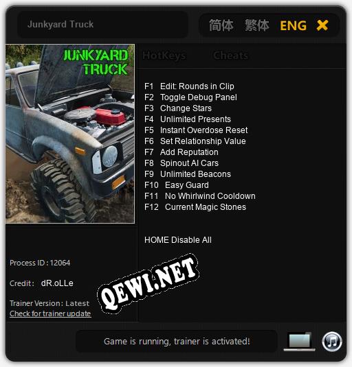 Junkyard Truck: Трейнер +12 [v1.4]