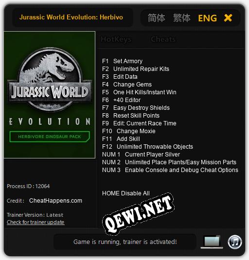 Jurassic World Evolution: Herbivore Dinosaur Pack: Трейнер +15 [v1.9]