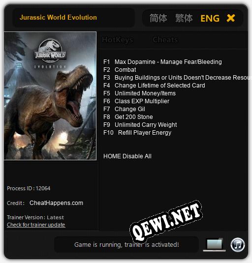 Jurassic World Evolution: Трейнер +10 [v1.1]