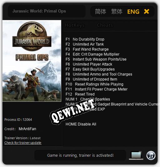Jurassic World: Primal Ops: ТРЕЙНЕР И ЧИТЫ (V1.0.3)