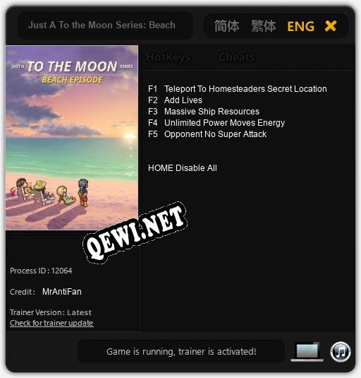 Just A To the Moon Series: Beach Episode: Трейнер +5 [v1.3]