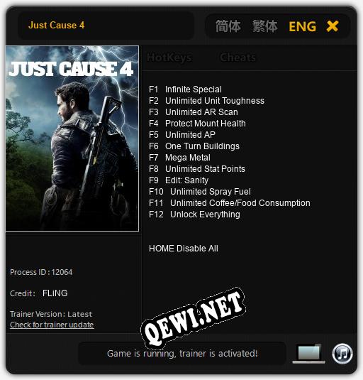 Трейнер для Just Cause 4 [v1.0.3]