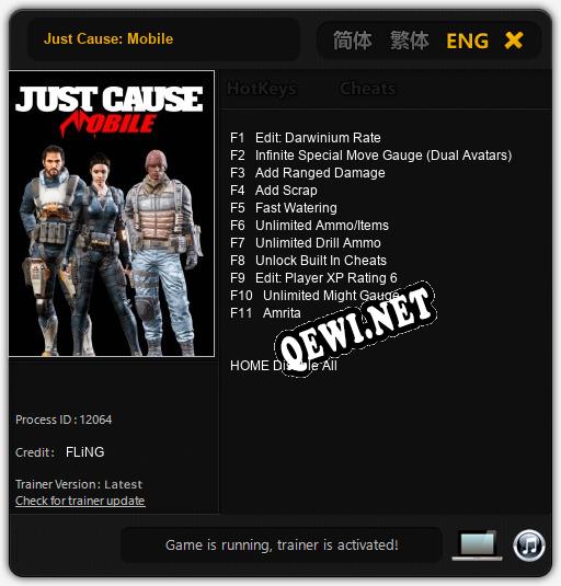 Just Cause: Mobile: Читы, Трейнер +11 [FLiNG]