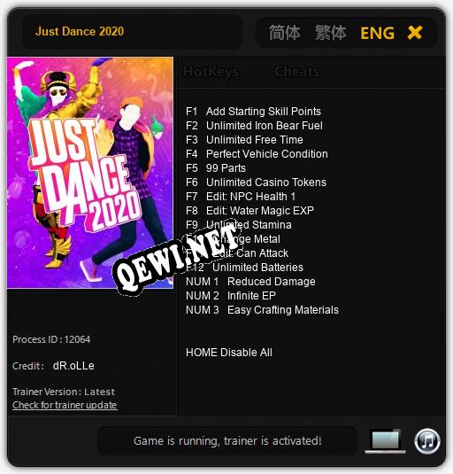 Трейнер для Just Dance 2020 [v1.0.3]