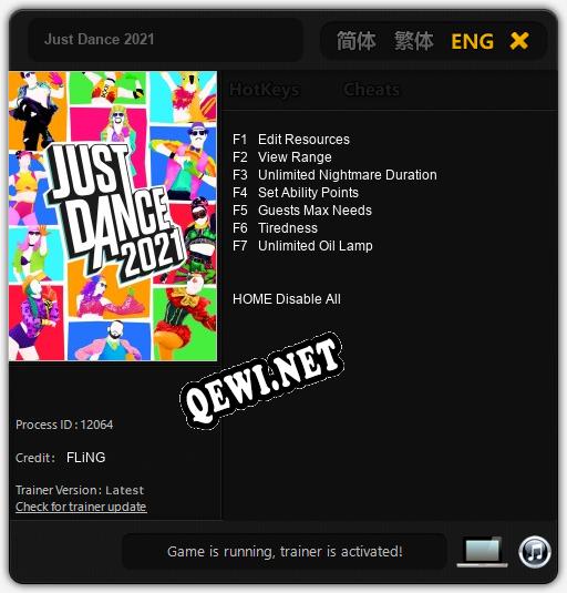 Just Dance 2021: ТРЕЙНЕР И ЧИТЫ (V1.0.42)